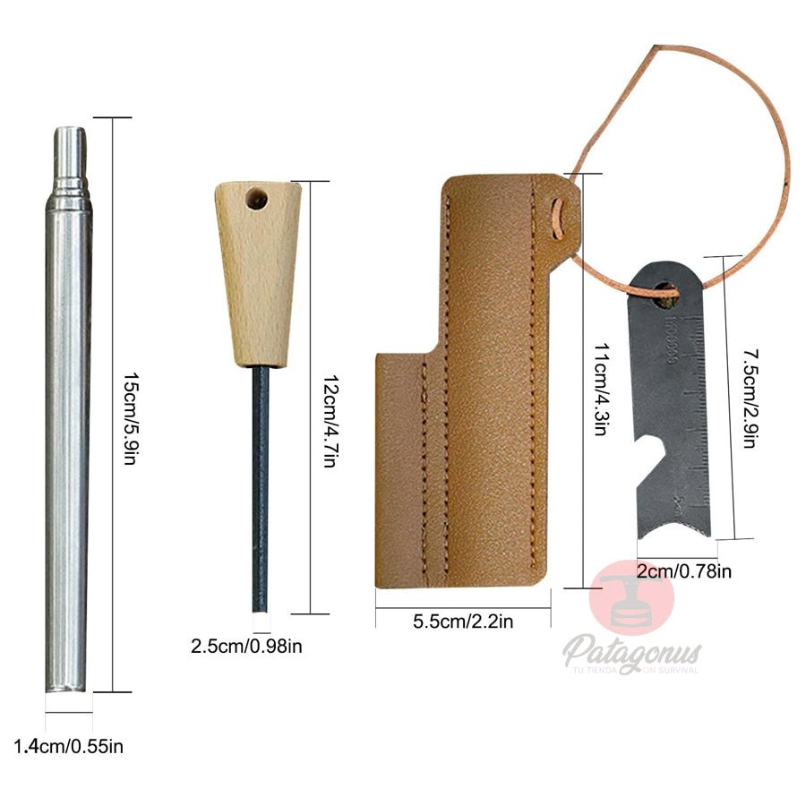 Encendedor Hive™ / Varilla Hexagonal / Barra De Ferrocerio Y Encendedor / Encendedor Para Camping Y Bushcraft - México